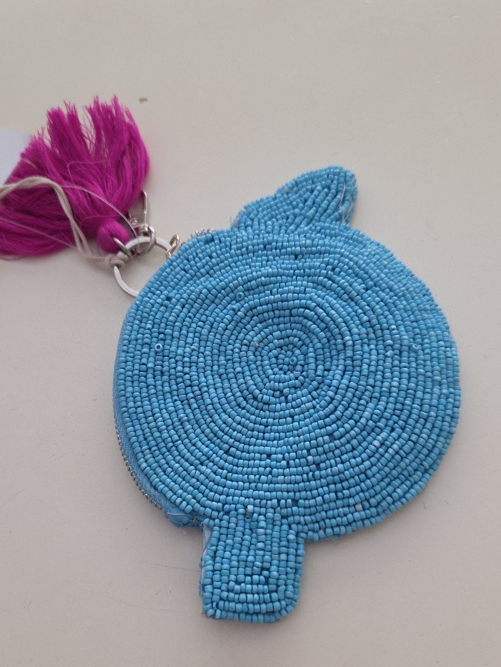 Sol and Mer Beaded Swimmer Citrus Fruit Float Coin Purse Pouch Tassel NWT - Picture 2 of 5